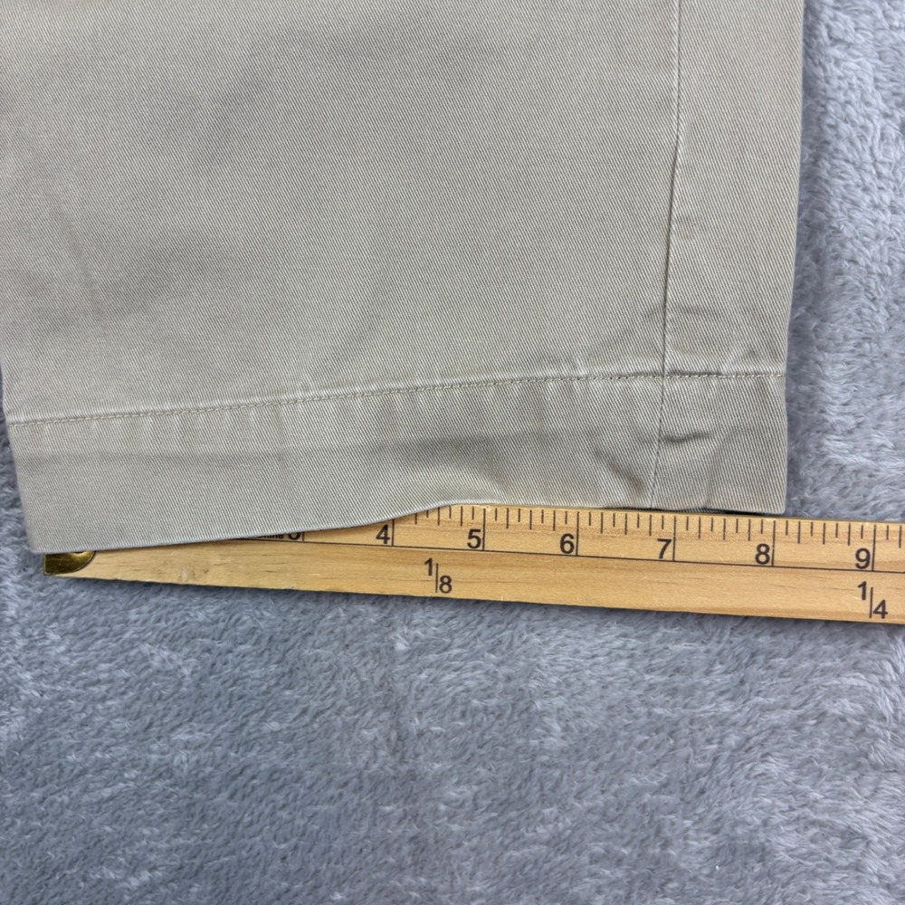 Polo Pants Men 35x30 (Fits 35x28) Preston Pant Straight Leg Chino Khaki Tan - Picture 8 of 11
